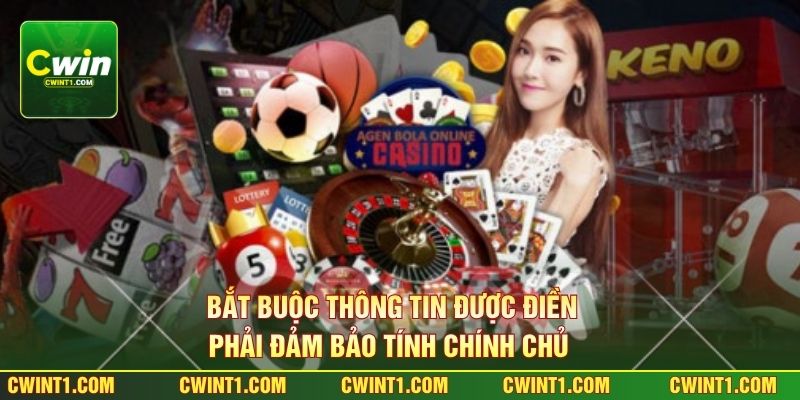 Bắt buộc thông tin được điền phải đảm bảo tính chính chủ